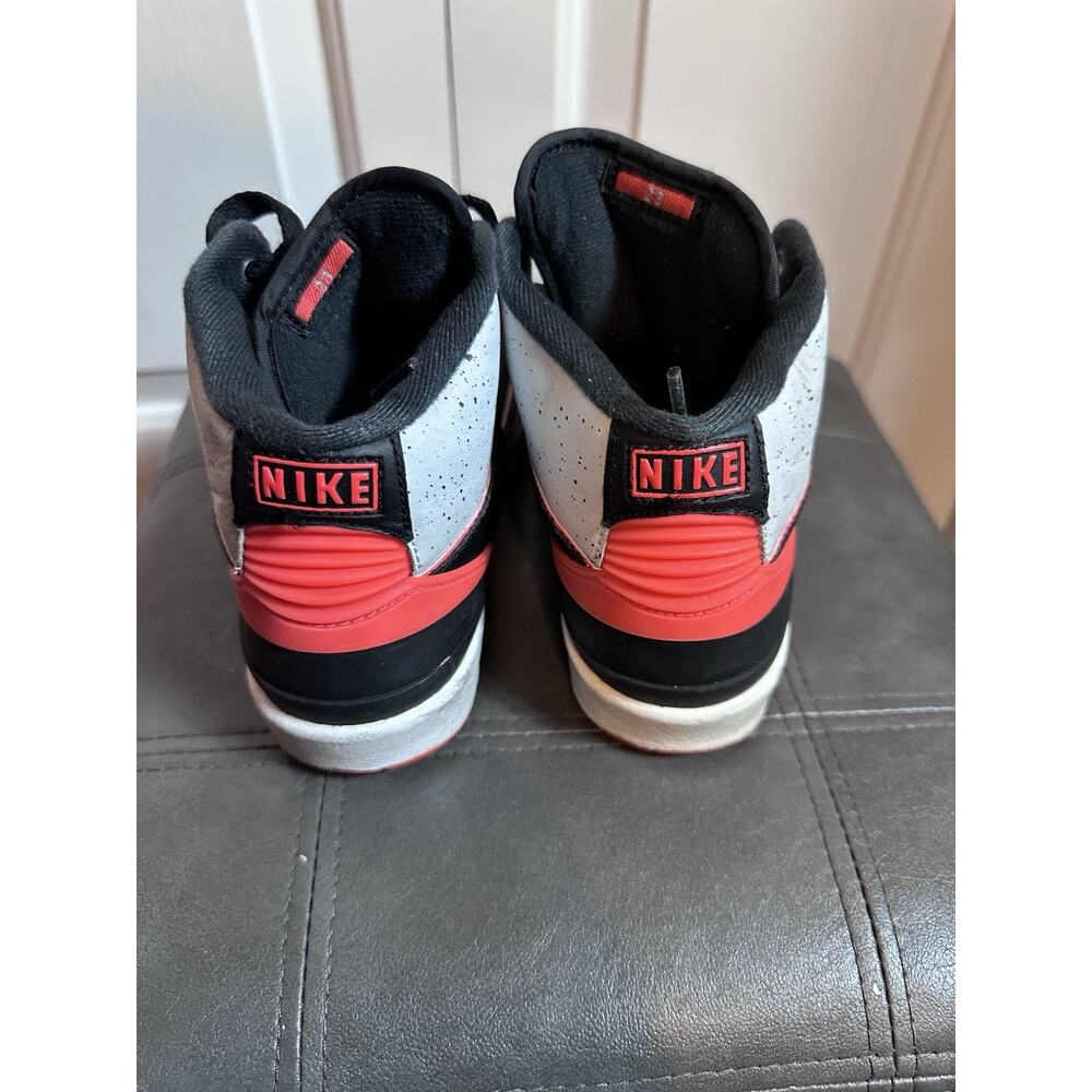 Kids Jordan 2 Retro Shoes Sz 4.5Y Infrared 23 Black Red 2014 385475-023 Sneakers - Picture 5 of 12